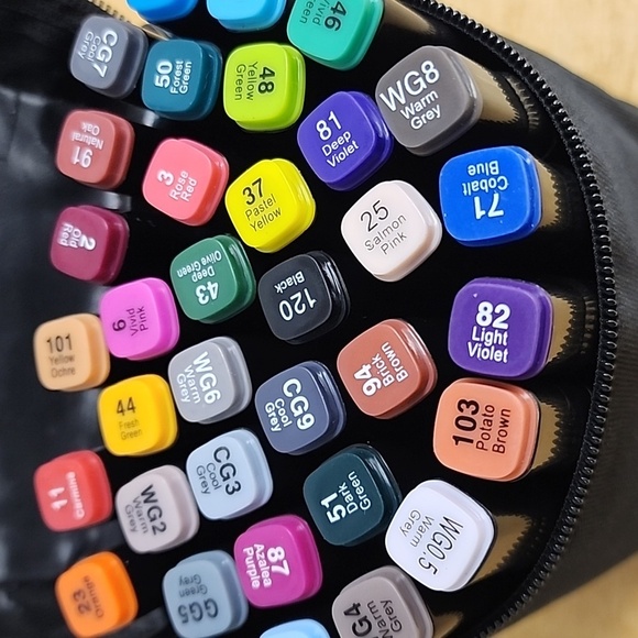 KAMINRUN 36x Fabric Dual Tip Marker Pens for Kids Adults In Artists Carrier NWOT - Picture 3 of 10